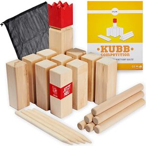 Kubb Ocean 5 Original Competition XXL | Wikinger Spiel, Holz – Birke