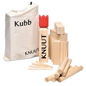 Kubb Toyfel XXL Spiel Knuut – FSC® Holzspiel mit Stoffbeutel
