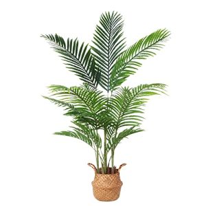 Kunstpflanzen Ferrgoal Kunstpflanze Areca Palme mit Seegras Korb