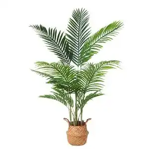 Kunstpflanzen ferrgoal kunstpflanze areca palme mit seegras korb