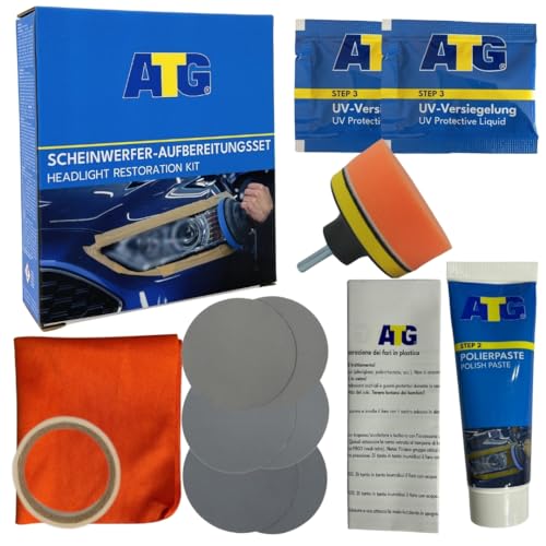 Kunststoff-Politur ATG ® Scheinwerfer Aufbereitung Set – Universal