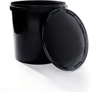 Kunststofffass benbow eimer mit deckel 30l schwarz 1x 30 liter