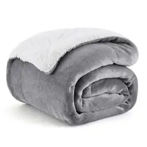 Kuscheldecke bedsure decke sofa grau warm sherpa