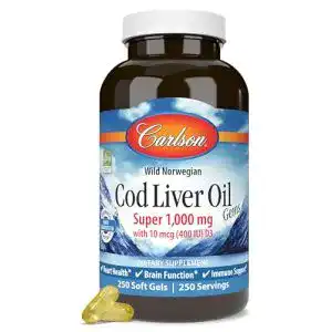 Lebertran carlson labs wilder norwegian gems 1000mg