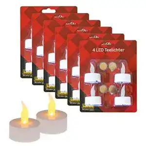 Led teelicht idena 10124218 led teelichter 24 stueck warmweiss