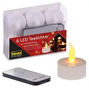 Led teelicht idena 38204 led teelichter 6 stueck in warmweiss