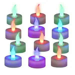 Led teelicht relaxdays led teelicht farbwechsel flammenlos