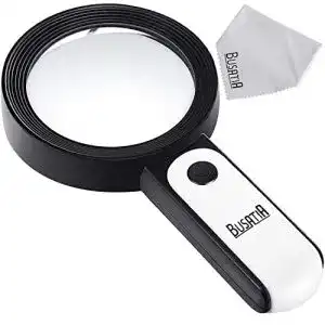 Leselupe busatia lupe mit 18 led licht 30x handlupe