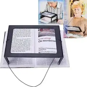 Leselupe dybohf lupe mit licht 3x vergroeserung lesehilfe mit 4 led