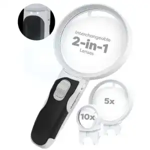 Leselupe imagniphy lupe mit licht mit 2 linsen led licht