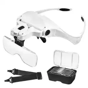 Lupenbrille anpro mit licht led kopfbandlupe verstellbare