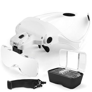 Lupenbrille AUTOPkio mit Licht LED Kopfbandlupe, verstellbar - lupenbrille autopkio mit licht led kopfbandlupe verstellbar
