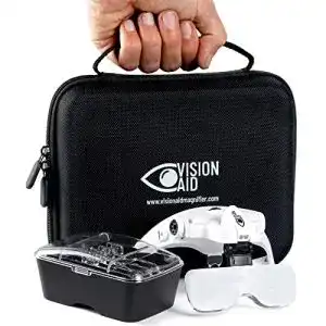 Lupenbrille vision aid lupen mit led licht 5 linsen stirnband