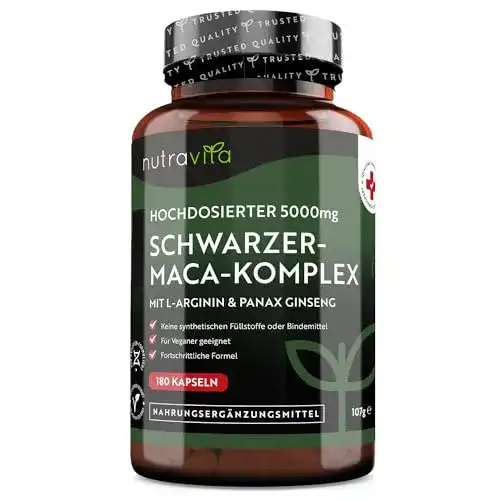 Maca Kapseln Nutravita hochdosiert vegan 180 Stück