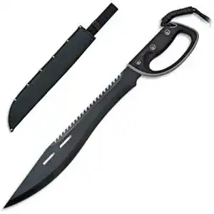 Machete ks 11 mit saege in schwarz mit stabilen griff