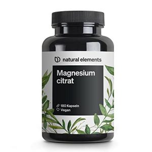 Magnesiumcitrat natural elements Premium – 180 Kapseln