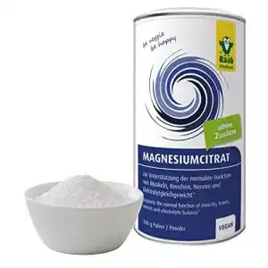 Magnesiumcitrat raab vitalfood pulver 340 g vegan laborgeprueft