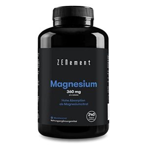 Magnesiumcitrat Zenement Magnesium – 240 vegane Magnesium Kapseln