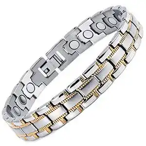 Magnetarmband herren rainso starkes therapeutisches reintitan