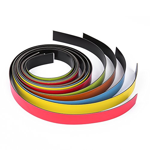 Magnetband ewtshop ® Magnetbänder farbig sortiert, 5 x 1 Meter