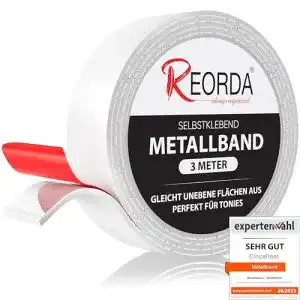 Magnetband reorda metallband selbstklebend weiss