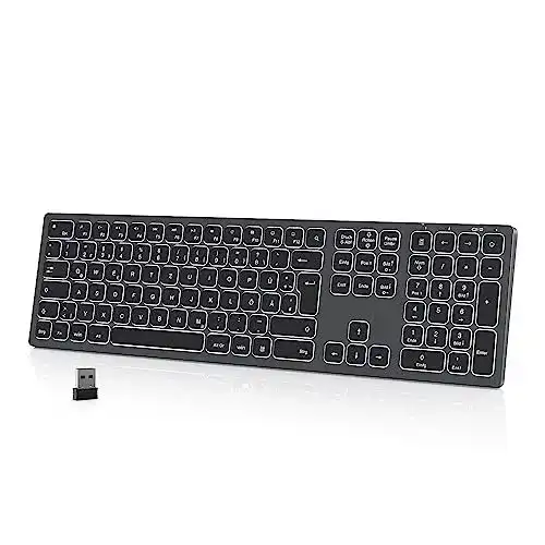 Mechanische Tastatur seenda mit LED-Hintergrundbeleuchtung und kabellosem Design