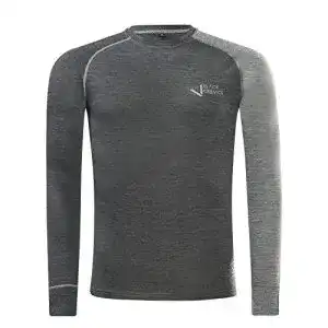 Merino langarmshirt herren black crevice herren langarmshirt