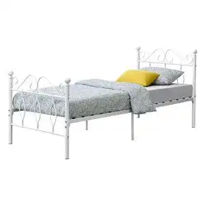 Metallbett en casa 90x200 cm einzelbett mit kopf und fussteil