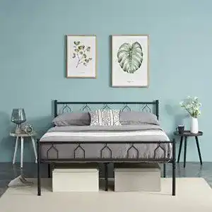 Metallbett symylife 140 x 190 cm doppelbettrahmen mit lattenrost