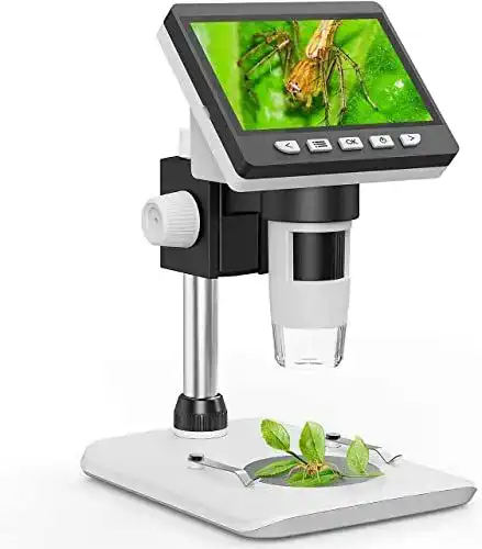 SKYBASIC LCD Mikroskop mit 4,3 Zoll Bildschirm und 50X-1000X Vergrößerung