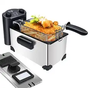 Mini fritteuse aigostar ken 30let edelstahl fritteuse mit timer
