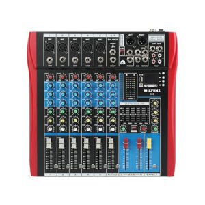 Mischpult micfuns M6 Professioneller DJ Audio Soundbar-Konsole
