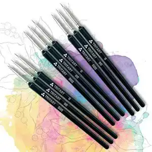 Modellbau pinsel tritart pinsel fuer acrylfarbe fein 3 mal 3er