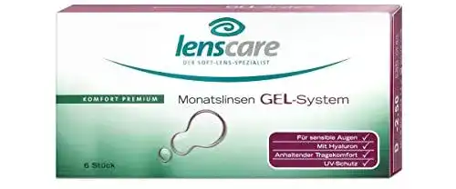 Lenscare Gel System Monatslinse – 1 Stück, BC 8.6 mm, DIA