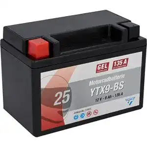 Motorrad batterie cartec motorradbatterie ytx9 bs 8ah 135a