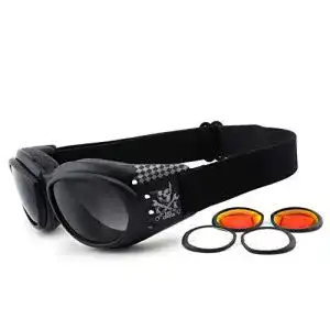 Motorradbrillen king kerosin kk175 sonnenbrille black matone size