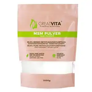 Msm pulver mea vita greatvita msm pulver 1000g 999 rein