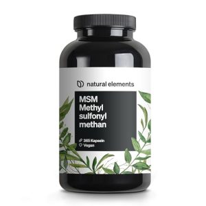 MSM-Pulver natural elements MSM Kapseln, 365 vegane Kapseln