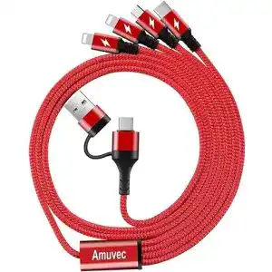 Multi ladekabel amuvec multi usb kabel 3a 12m usb a usb c