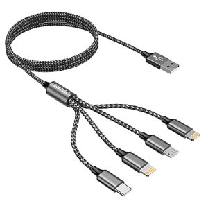 Multi-Ladekabel GIANAC Multi USB Kabel,4 in 1 Universal