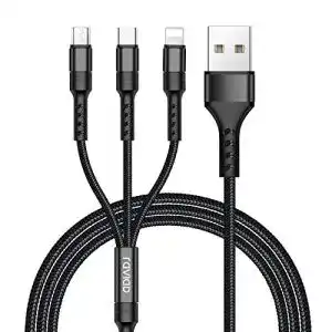 Multi ladekabel raviad multi usb ladekabel 1 2m nylon 3 in 1