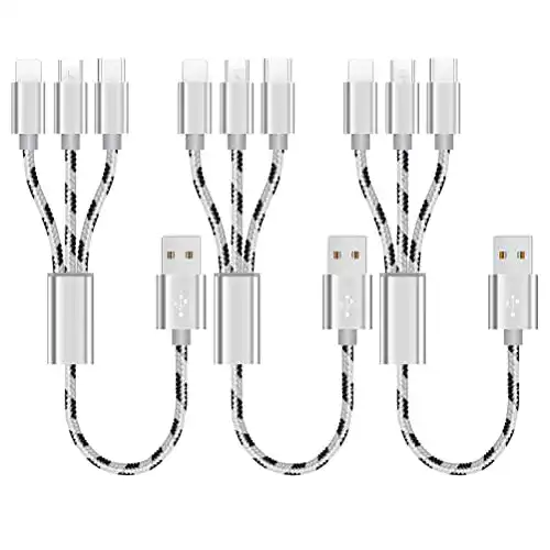 Multi Ladekabel SVEUC mit 3 Anschlüssen und 35 cm Länge