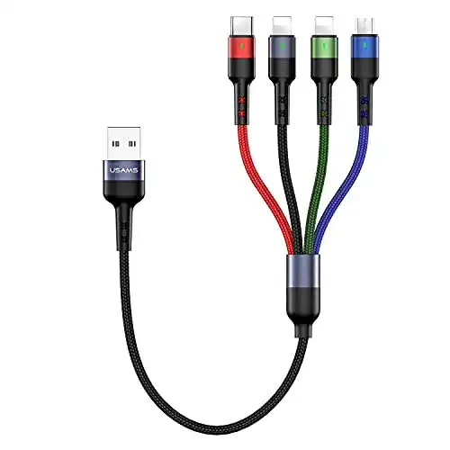 Multi-Ladekabel wiredge 4 in 1 USB Kabel, 35 cm Universal