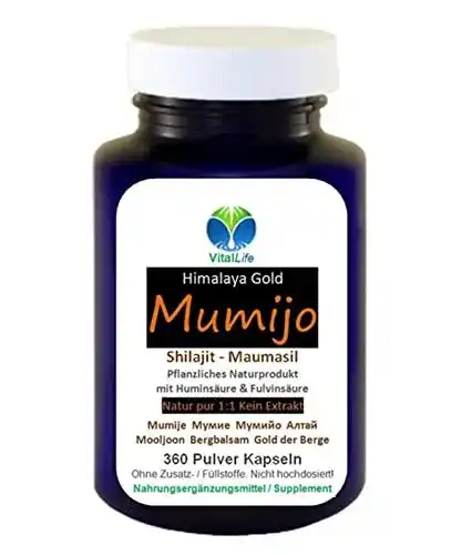 Mumijo Shilajit Altai Maumasil 360 Kapseln reines Naturprodukt