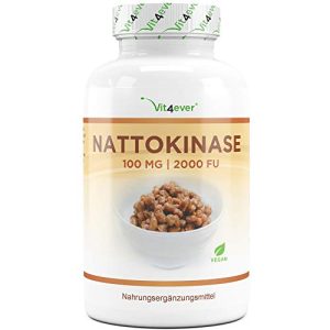 Nattokinase Vit4ever – her biri 180 mg içeren 100 kapsül (20.000 FU/g)