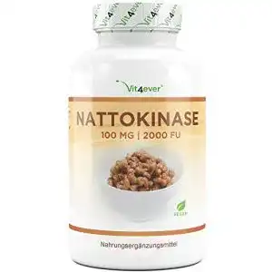 Nattokinase vit4ever 180 kapseln mit je 100 mg 20 000 fu g