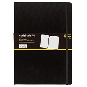 Notizbuch Idena 10053, DIN A4, blanko, Papier cremefarben - notizbuch idena 10053 din a4 blanko papier cremefarben