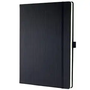 Notizbuch sigel co110 premium blanko a4 hardcover schwarz