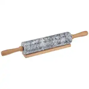Nudelholz kuechenprofi teigrolle aus marmor o 6cm l 47 cm