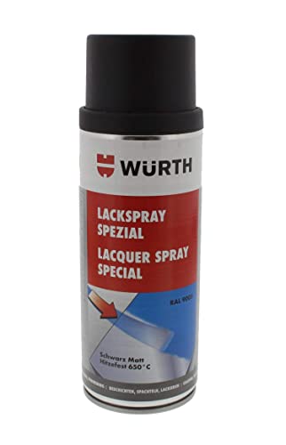 Ofenlack Würth Lackspray Spezial RAL9005 schwarz matt 400ml